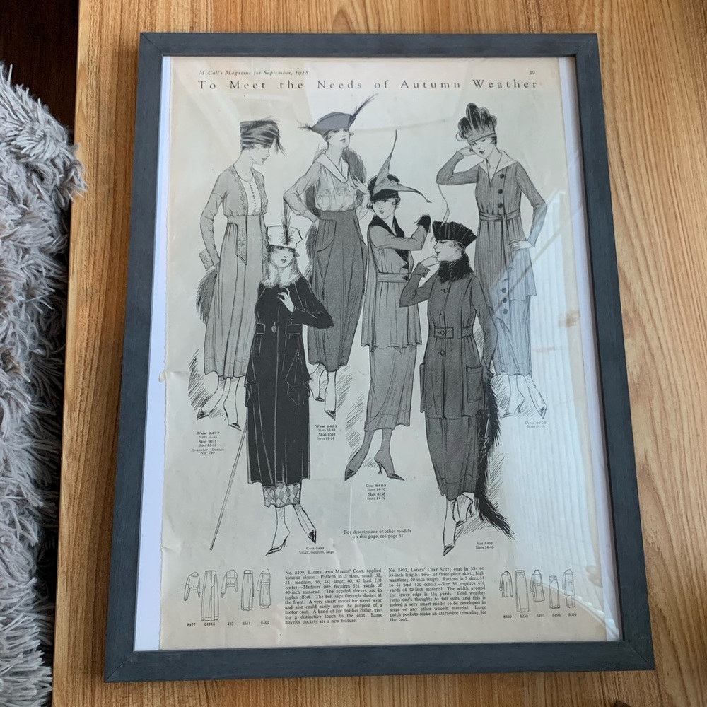 Vintage Fashion Magazine Print